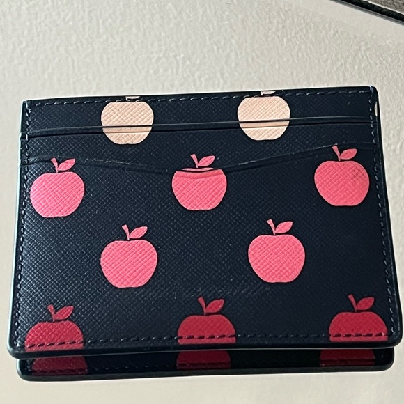 Kate Spade ♠️ apple print small cardholder wallet NWT fall accessory leather - Picture 4 of 4
